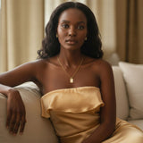 Adinkra CZ Mini Tag Necklace