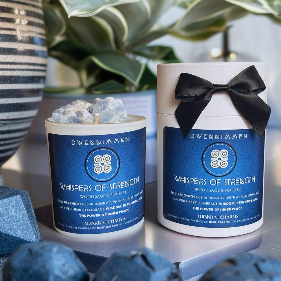 Whispers of Strength Crystal Meditation Candle