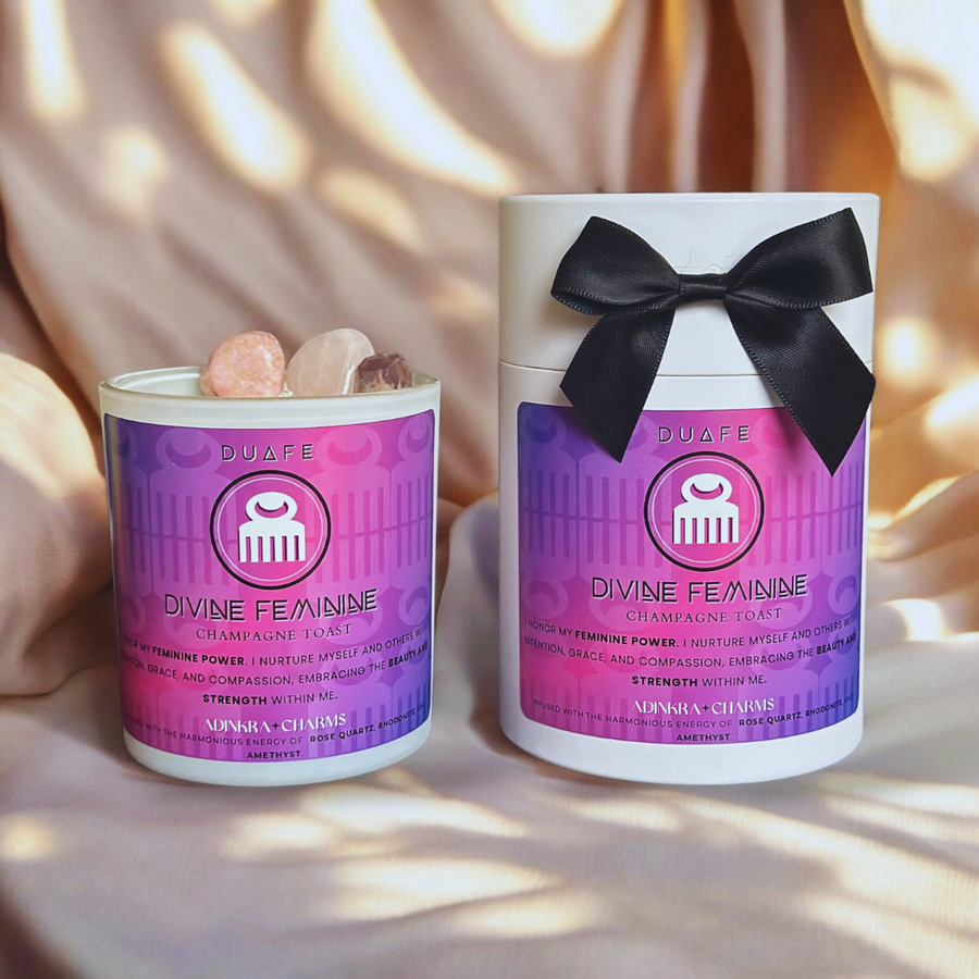 Divine Feminine Crystal  Meditation Candle