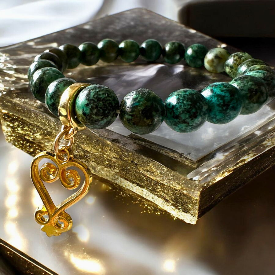 Wisdom and Growth - African Turquoise Gemstone Bracelet