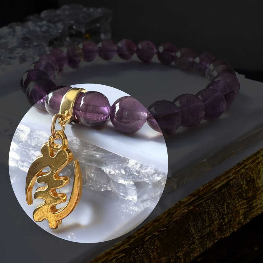 Divine Protection & Inner Strength  Amethyst Gemstone Bracelet