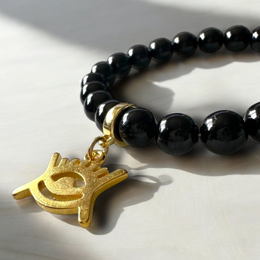 Strength and Protection - Black Tourmaline  Gemstone Bracelet