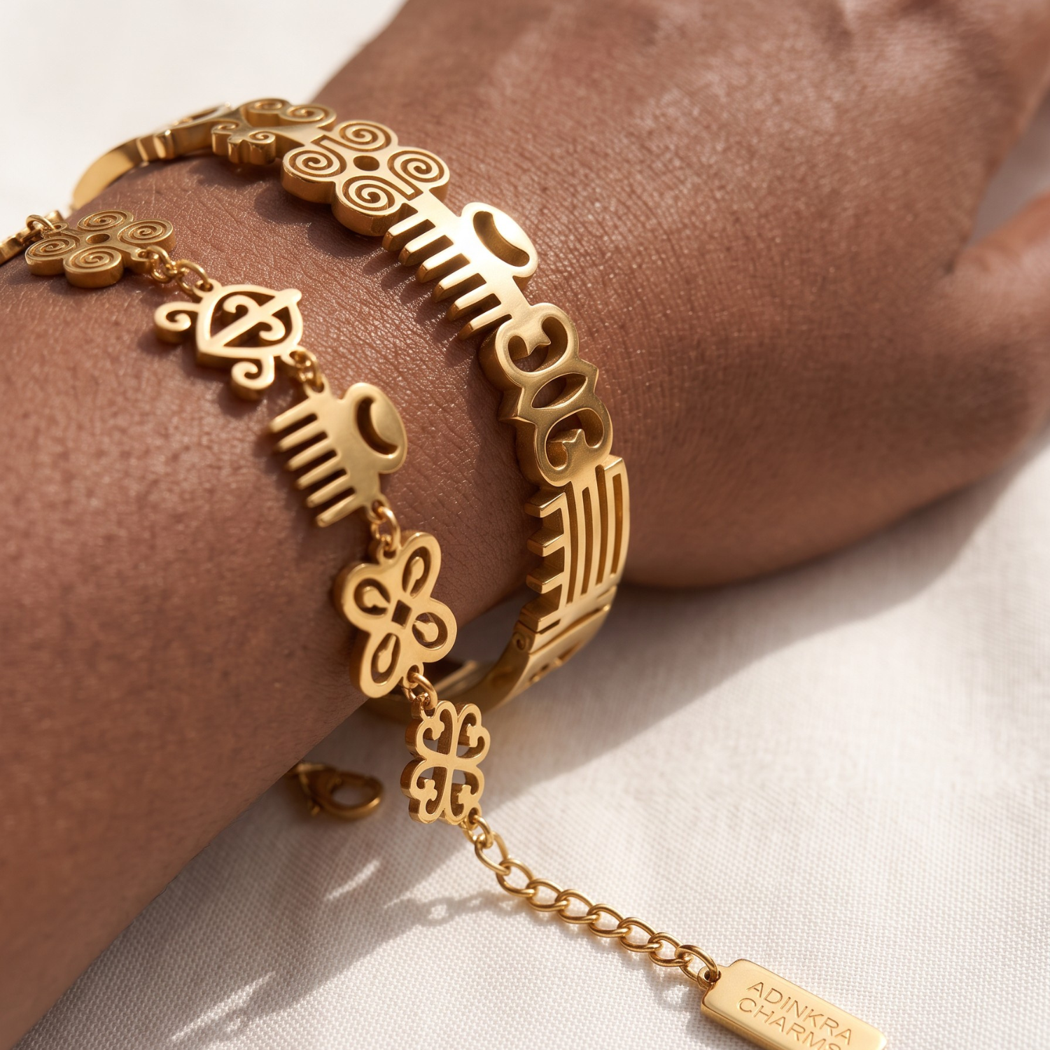 Adinkra Story Bracelet™ (Gold or Silver)