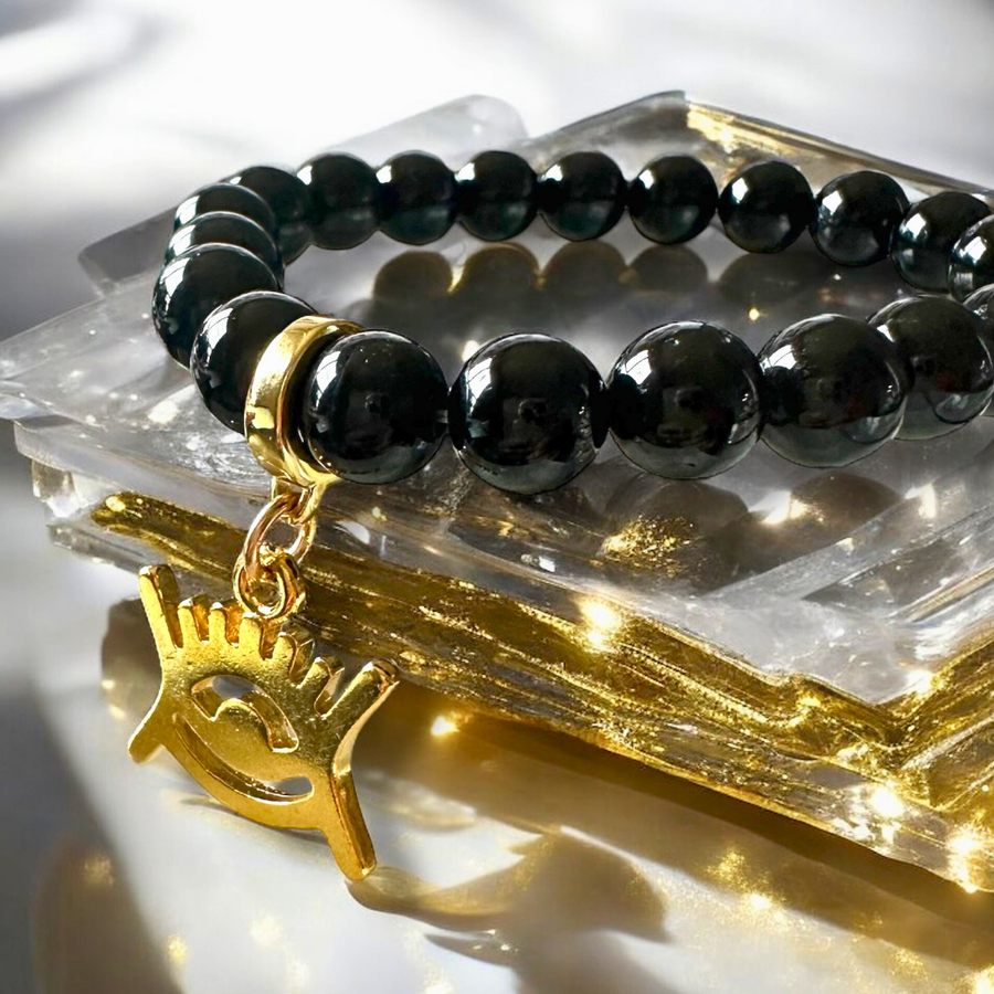 Strength and Protection - Black Tourmaline  Gemstone Bracelet