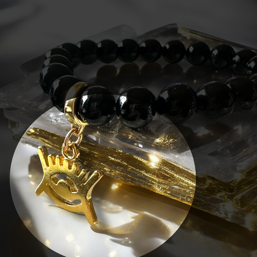 Strength and Protection - Black Tourmaline  Gemstone Bracelet