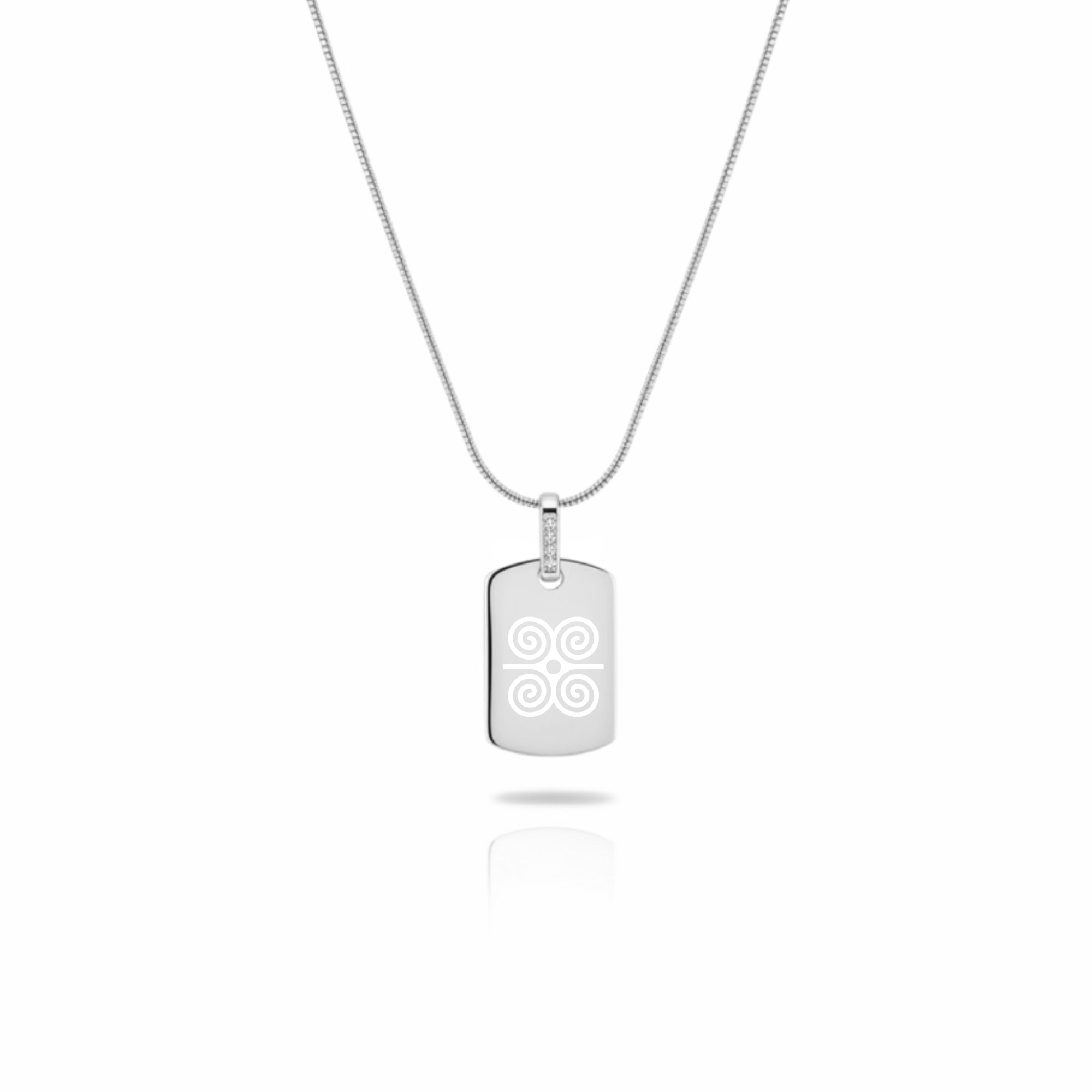 The Adinkra CZ Mini Tag — Dwennimmen