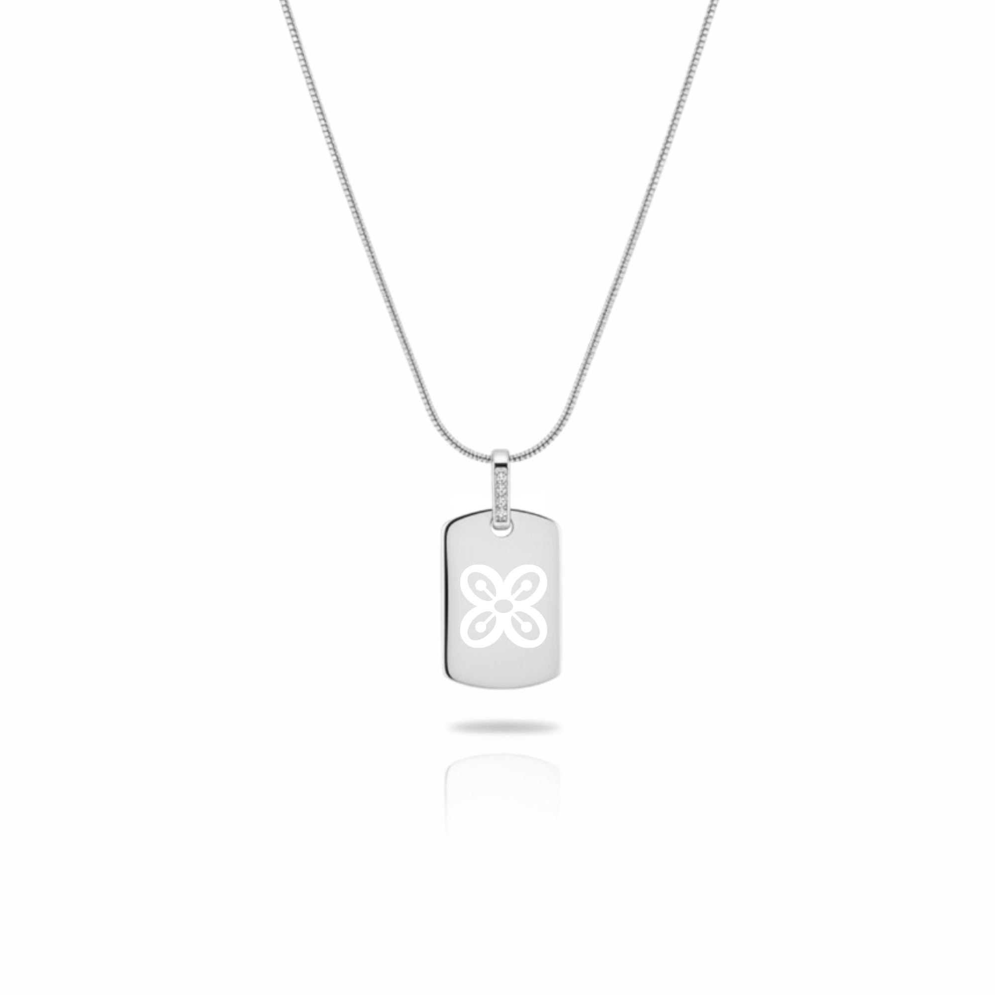 The Adinkra CZ Mini Tag — Bese Saka