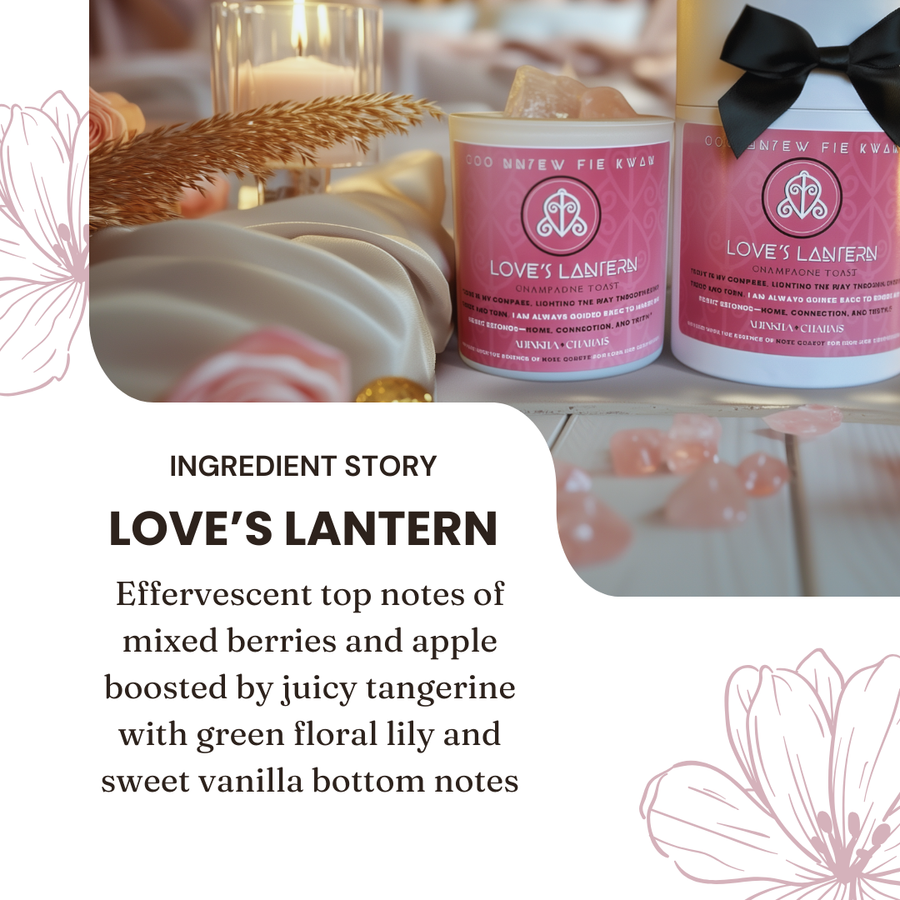 Love’s Lantern – Rose Quartz Meditation Candle