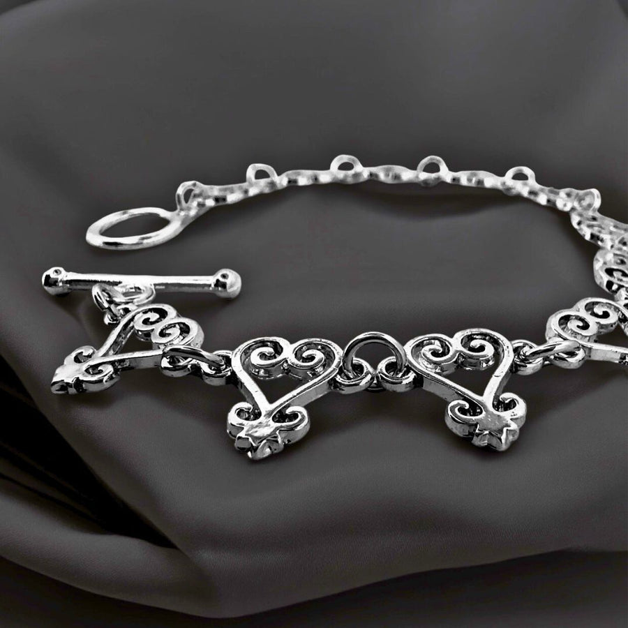 SILVER SANKOFA BRACELET