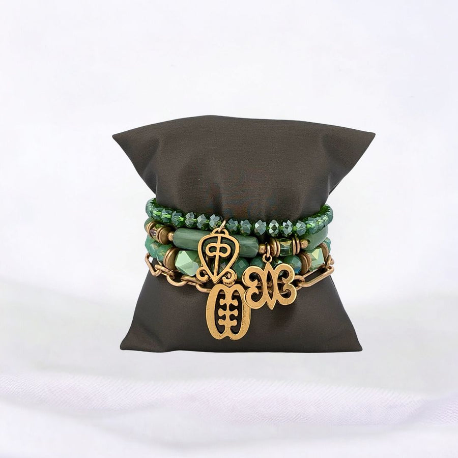 Harmony of Strength and Love Bracelet Stack