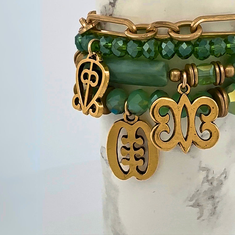 Harmony of Strength and Love Bracelet Stack