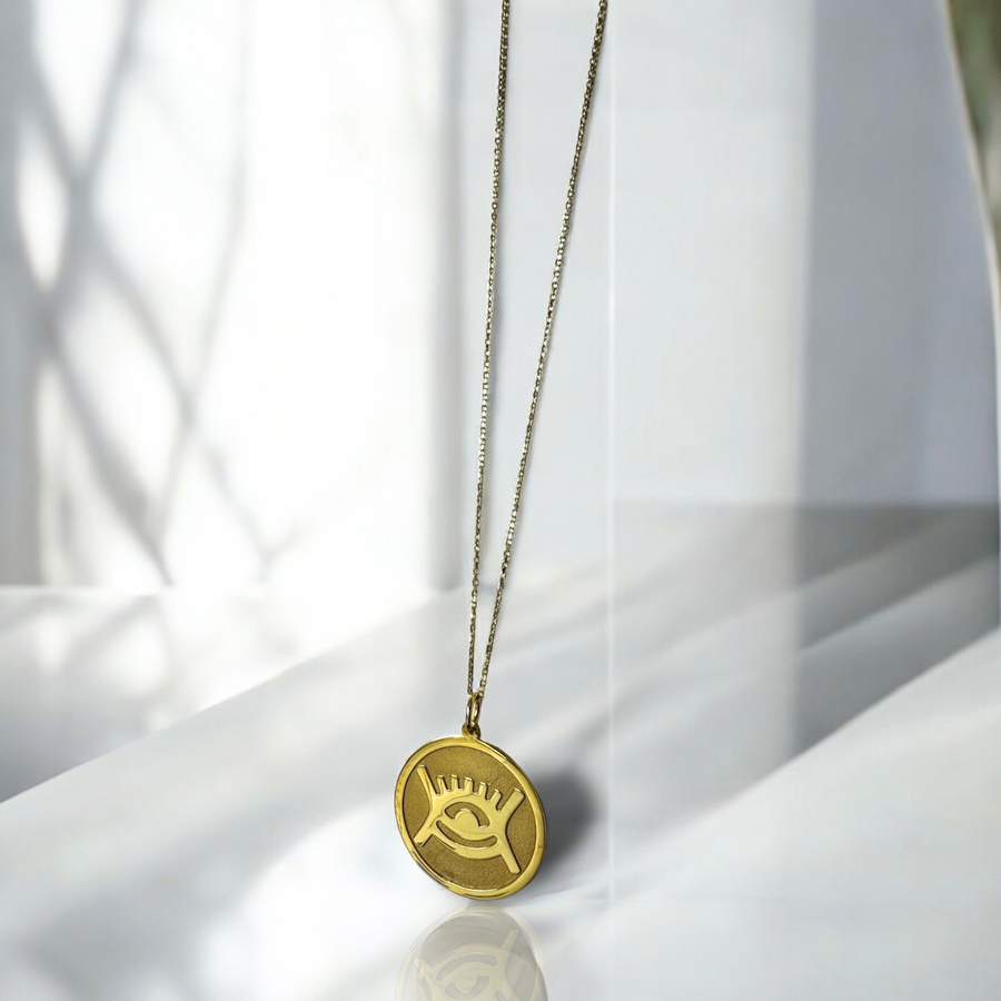 14K SOLID GOLD ABODE SANTANN NECKLACE