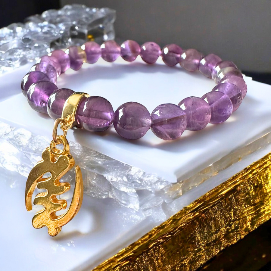 Divine Protection & Inner Strength  Amethyst Gemstone Bracelet