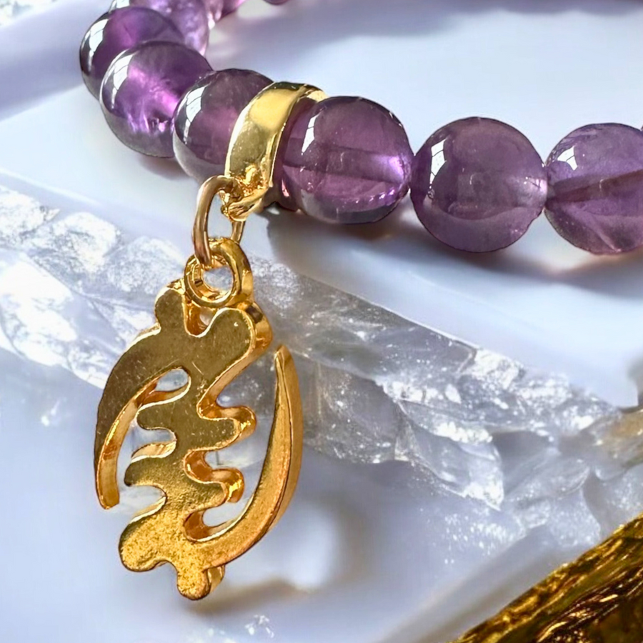 Divine Protection & Inner Strength  Amethyst Gemstone Bracelet