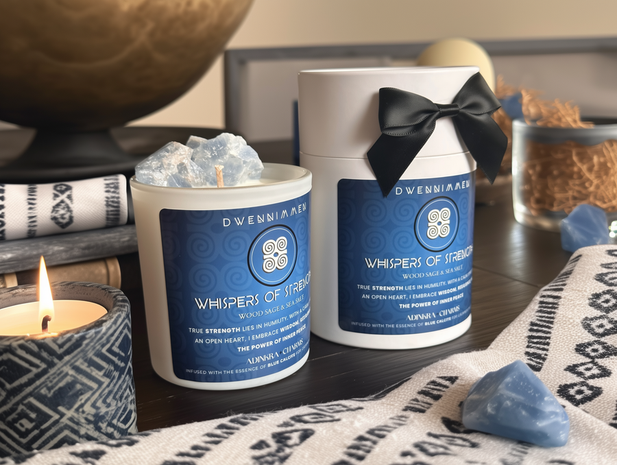 Whispers of Strength Crystal Meditation Candle