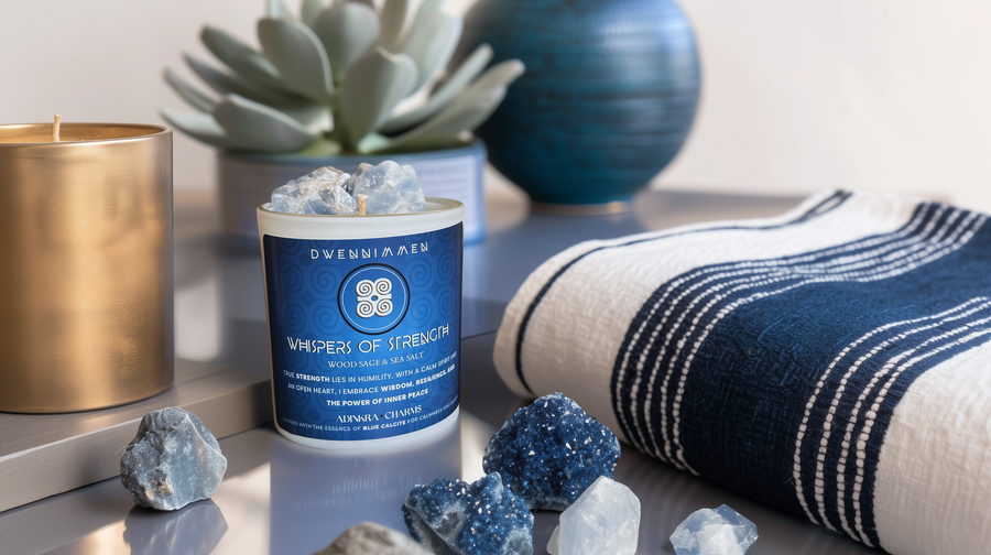 Whispers of Strength Crystal Meditation Candle