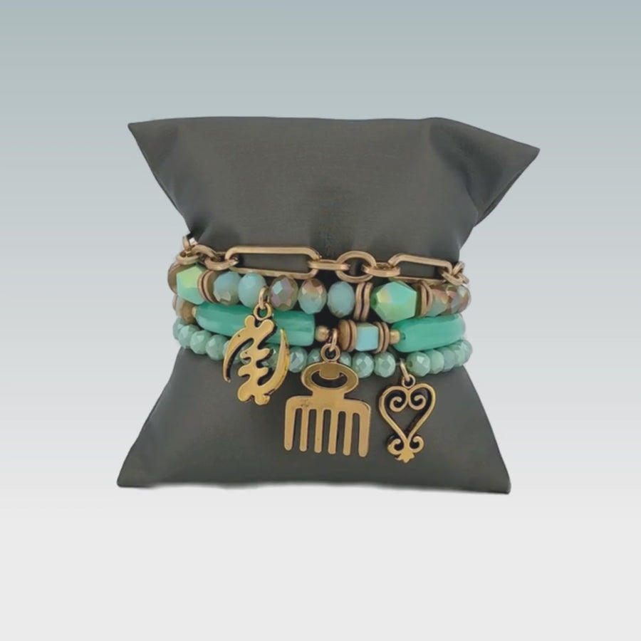 Legacy of Wisdom, Faith, and Beauty Bracelet Stack