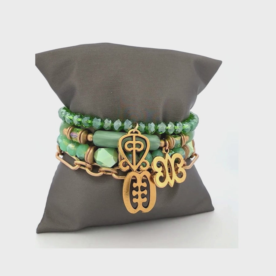 Harmony of Strength and Love Bracelet Stack